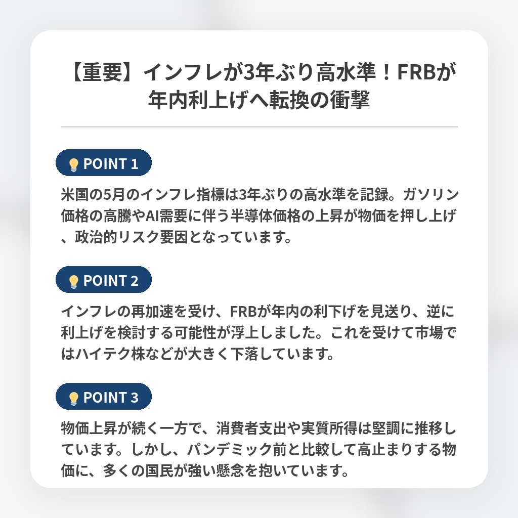 【重要】インフレが3年ぶり高水準！FRBが年内利上げへ転換の衝撃の注目ポイントまとめ