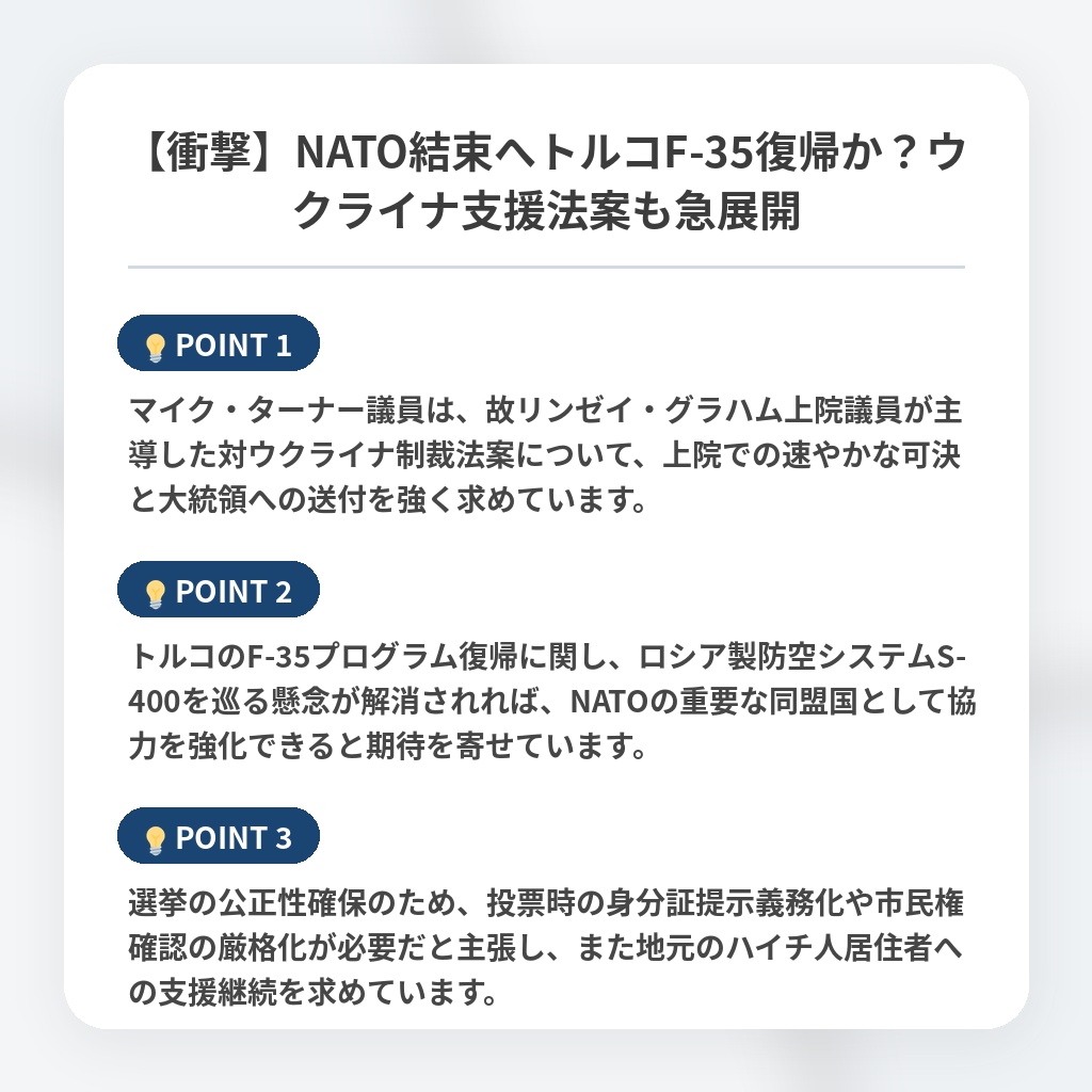 【衝撃】NATO結束へトルコF-35復帰か?ウクライナ支援法案も急展開の注目ポイントまとめ