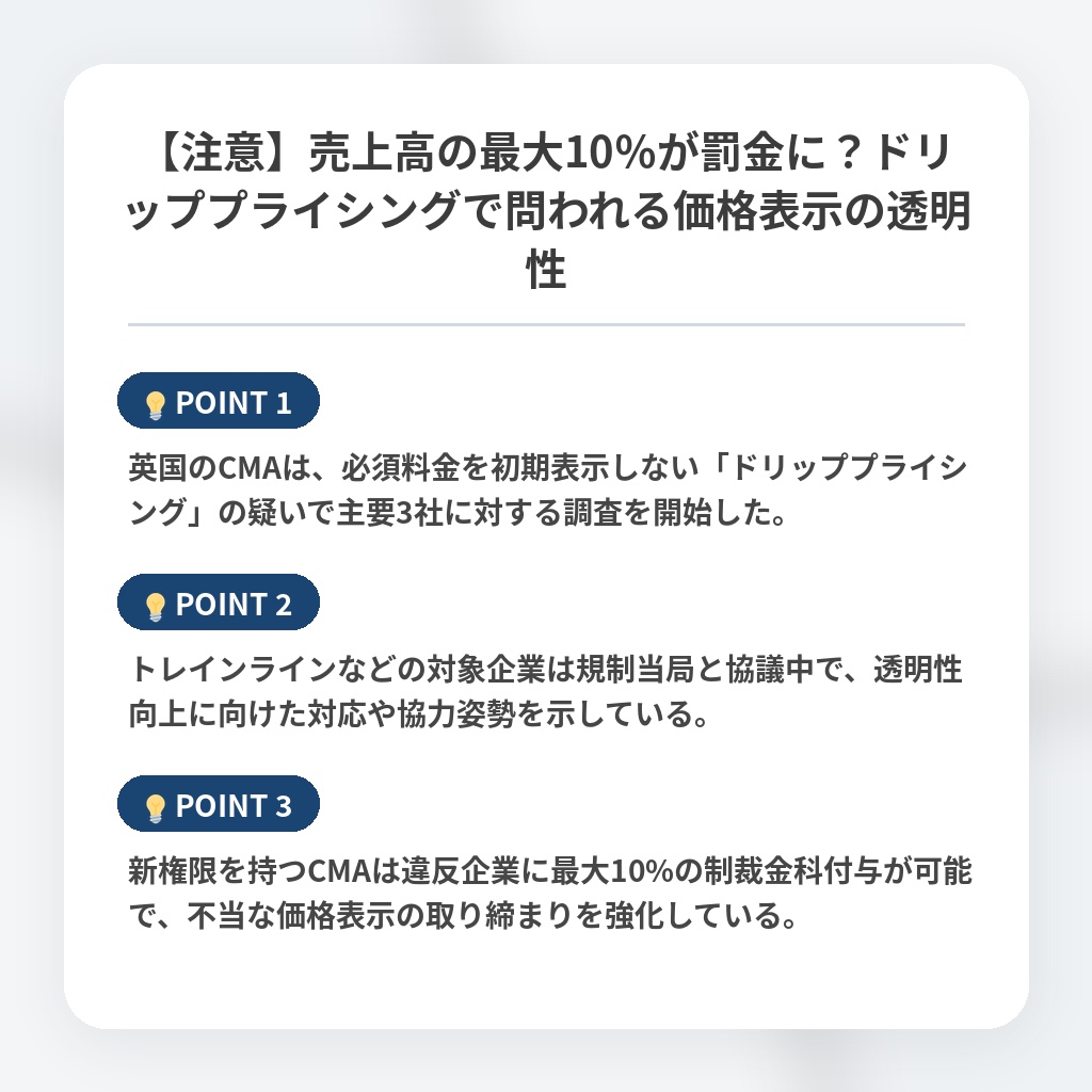 【注意】売上高の最大10％が罰金に？ドリッププライシングで問われる価格表示の透明性の注目ポイントまとめ