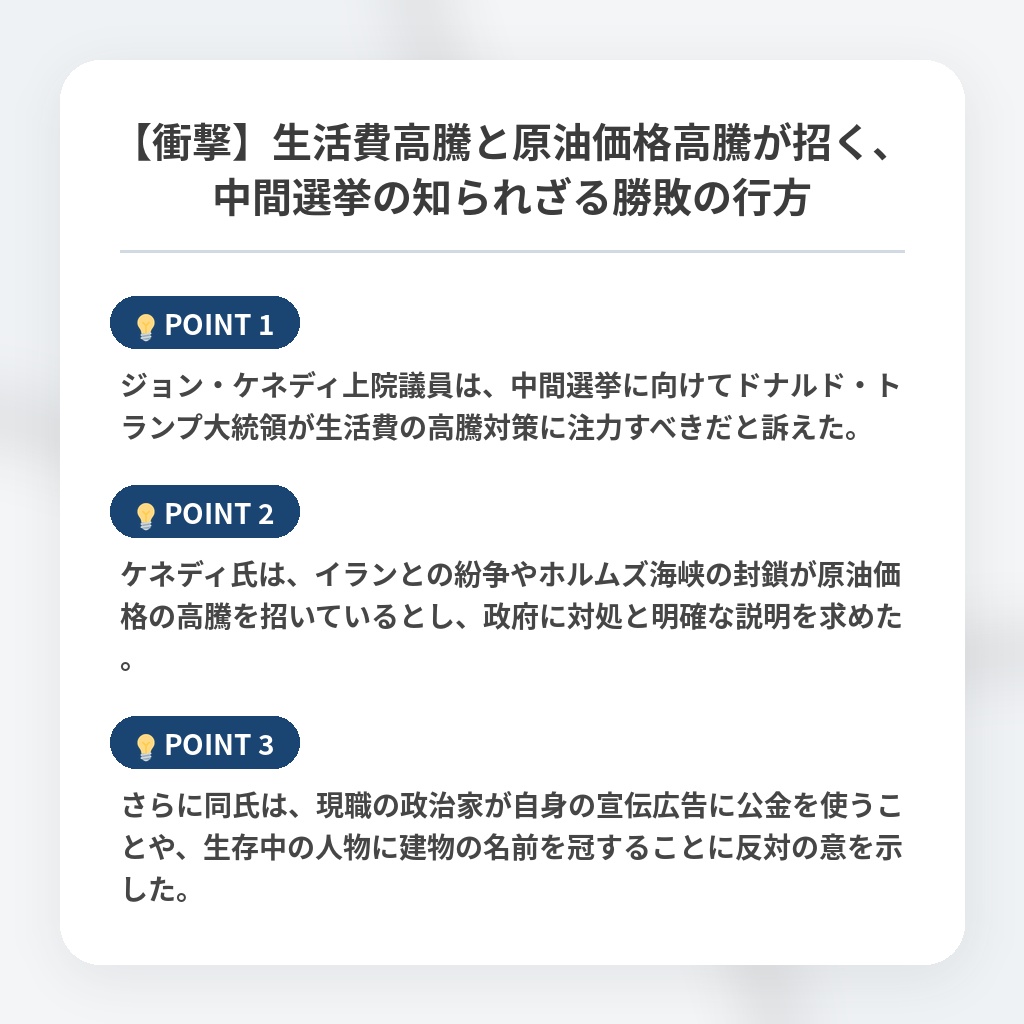 【衝撃】生活費高騰と原油価格高騰が招く、中間選挙の知られざる勝敗の行方の注目ポイントまとめ