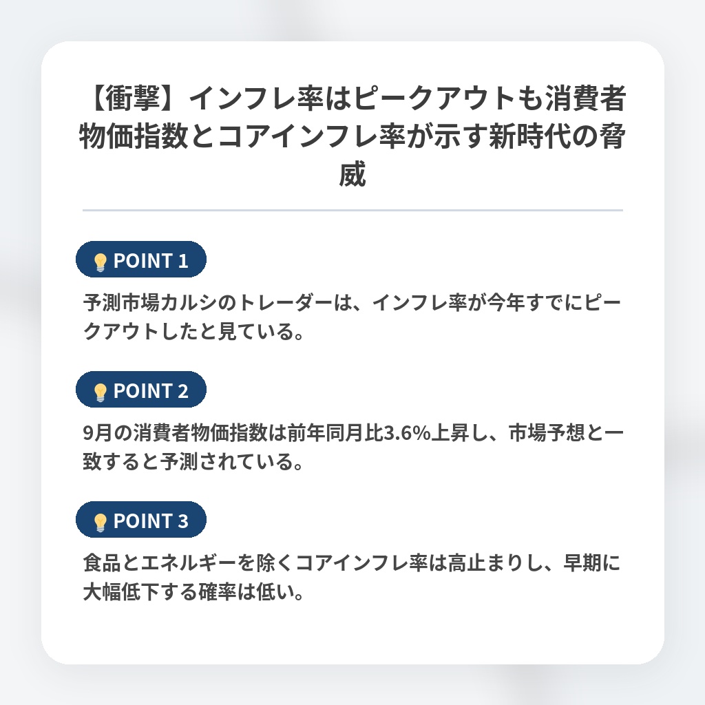 【衝撃】インフレ率はピークアウトも消費者物価指数とコアインフレ率が示す新時代の脅威の注目ポイントまとめ